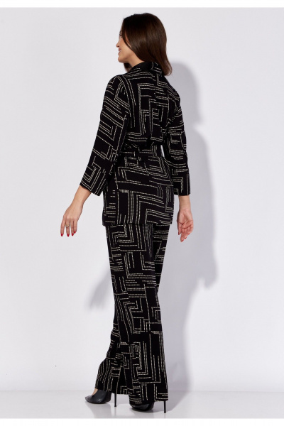 Черные брюки с жакетом и поясом для легких летних образов TAiER 1199-1 черный - фото 5