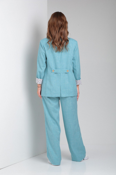 Брюки, жакет TVIN 7634Л бирюза - фото 6