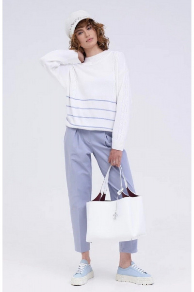 Легкие хлопковые брюки с высокой посадкой и карманами MOZART SD-002 - фото 2