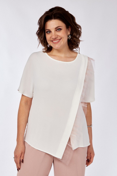 Блуза, брюки Диомант 1969 пудра - фото 5