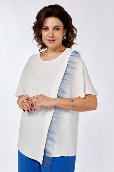 Блуза, брюки Диомант 1969 синий - фото 4