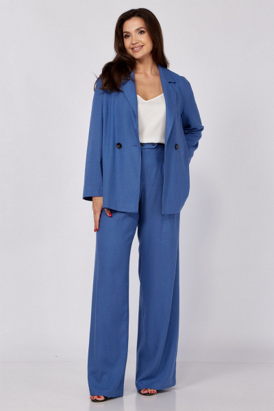 Брюки, жакет KaVaRi 8034.1 голубой - фото 6