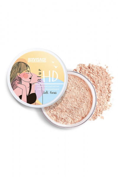 Бежевая пудра, матирующая для гладкой и бархатистой кожи LUXVISAGE HD Blur Soft Focus, Универсальный - фото 2