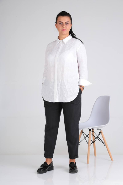 Классические зауженные брюки из текстиля с карманами Ma Vie М540 - фото 4