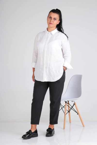 Классические зауженные брюки из текстиля с карманами Ma Vie М540 - фото 2