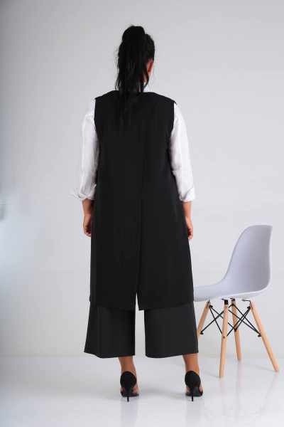 Брюки-кюлоты из костюмной ткани с эффектом запаха Ma Vie М541 - фото 8