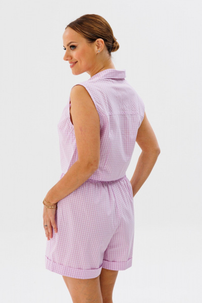 Топ и шорты летний комплект из хлопкового текстиля Anelli 1357 мимолетное_мгновение - фото 4