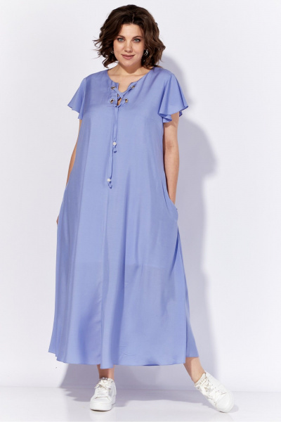 Платье А-образного силуэта с горловиной с люверсами Anna Majewska 1543 - фото 1