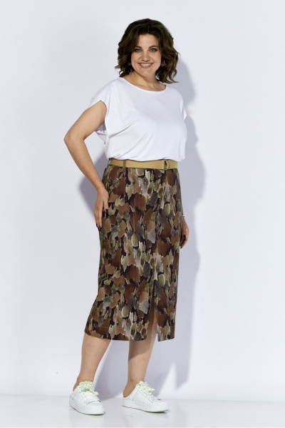 Юбка зауженная с разрезами и поясом со шлевками Anna Majewska А119 - фото 1