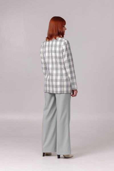 Жакет полуприлегающего силуета с карманами и застежкой Соджи 583 белый - фото 5