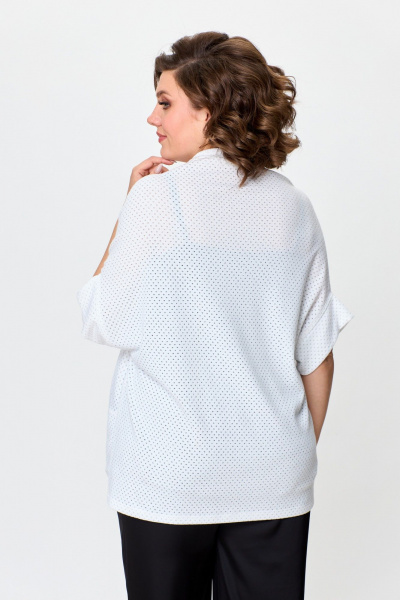 Кардиган в стиле бохо cocoon с карманами и булавкой Avenue 0328 белый - фото 6