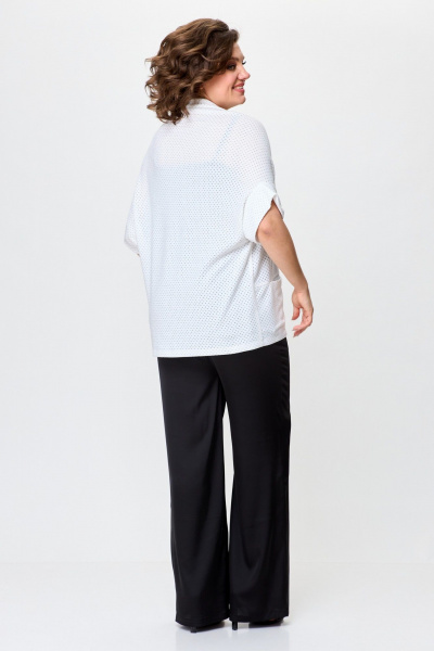 Кардиган в стиле бохо cocoon с карманами и булавкой Avenue 0328 белый - фото 5