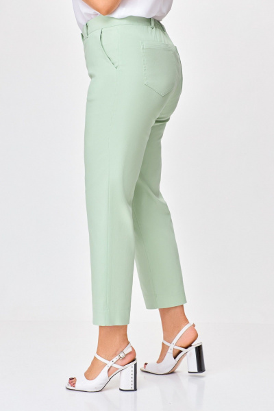 Брюки зеленые летние прямого силуэта из джинса Swallow 754 нежная_мята - фото 9