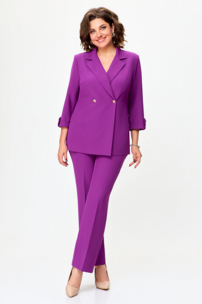 Брюки, жакет Svetlana-Style 2022 лиловый - фото 1