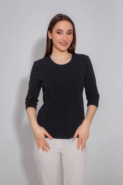 Джемпер ЛЕДИ ГРАНД 2111103 черный_ горошек - фото 1