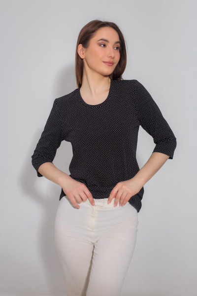 Джемпер ЛЕДИ ГРАНД 2111103 черный_ горошек - фото 5