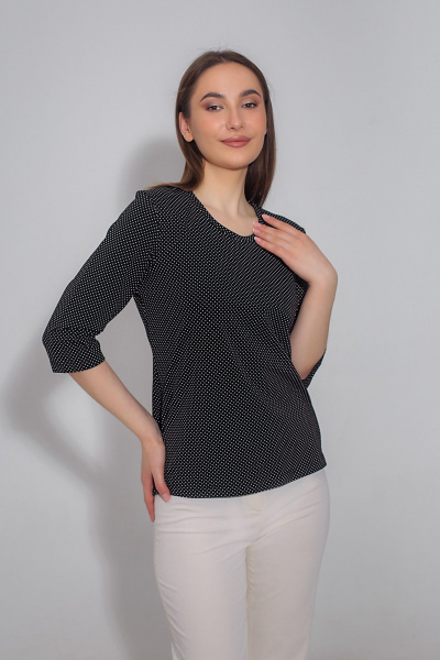 Джемпер ЛЕДИ ГРАНД 2111103 черный_ горошек - фото 3
