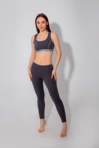 Леггинсы ЛЕДИ ГРАНД 2323104 графитовый_велюр - фото 2