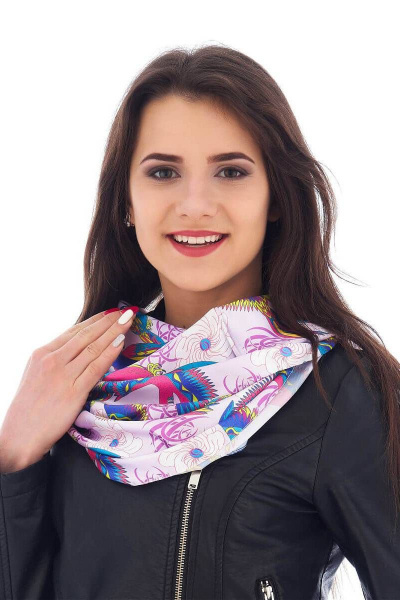 Круглогодичный шейный платок с мультиколором 46x170 см TrendCorner 1-15-18-154 910 - фото 1