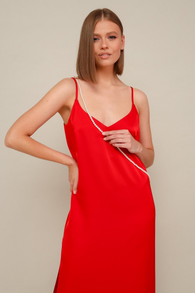 Платье-комбинация с разрезами леопардовое летнее PUR PUR 11-098/3 - фото 4