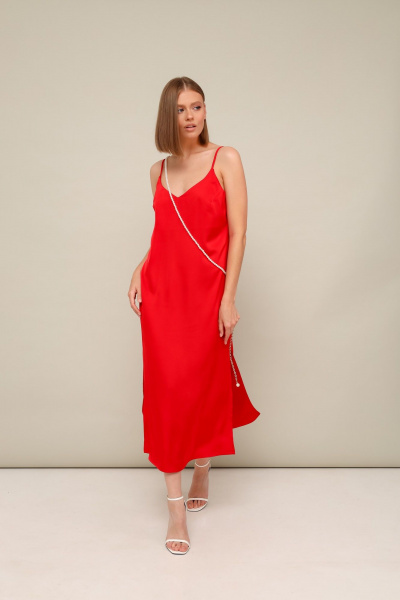 Платье-комбинация с разрезами леопардовое летнее PUR PUR 11-098/3 - фото 3