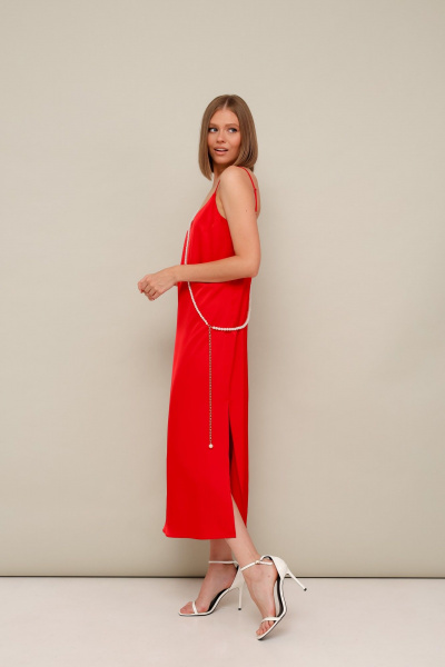 Платье-комбинация с разрезами леопардовое летнее PUR PUR 11-098/3 - фото 2