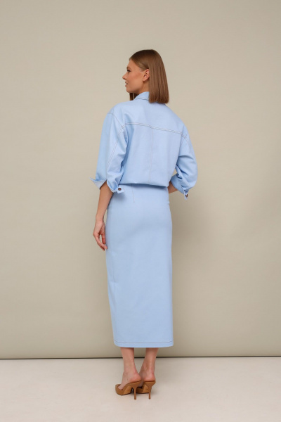 Комплект джинсовый жакет и юбка летний PUR PUR 11-286/4 - фото 4