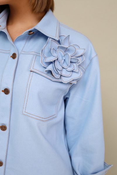 Комплект джинсовый жакет и юбка летний PUR PUR 11-286/4 - фото 3