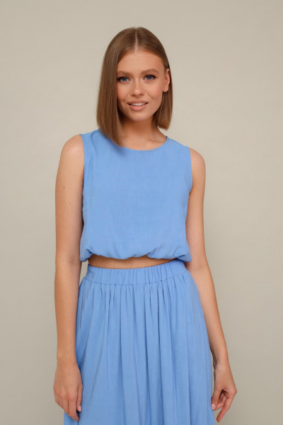 Летний комплект блуза и юбка А-образный силуэт PUR PUR 11-301/1 - фото 3