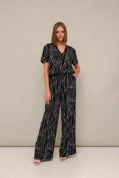 Летний комплект блуза и брюки прямой крой с разрезами PUR PUR 11-303 - фото 1