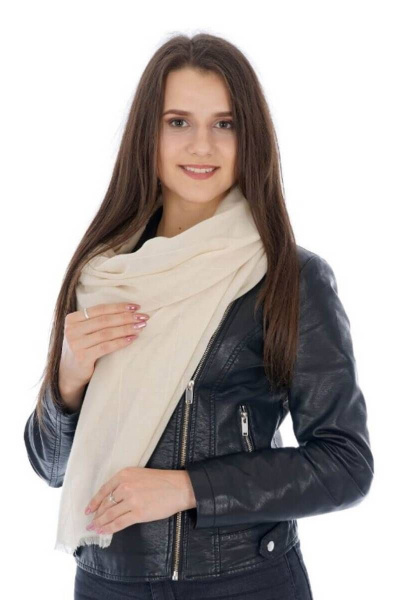 Шарф со строчкой, демисезонный, бежевый TrendCorner 2-1-19-360 1701 - фото 1