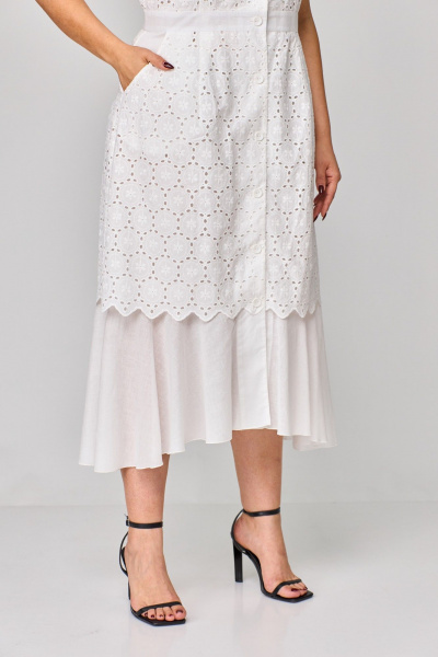 Платье ANASTASIA MAK 1194 молочный - фото 10