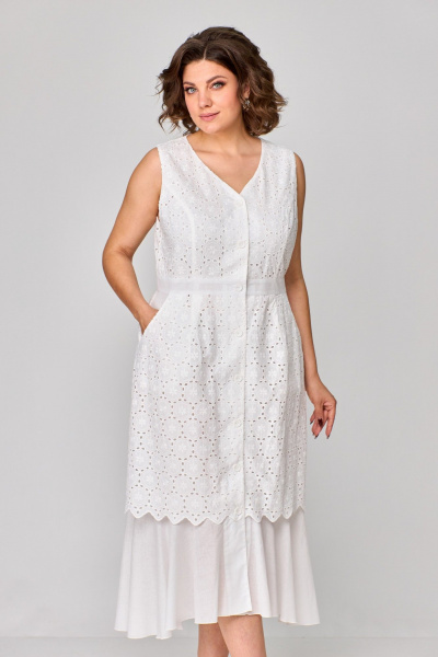 Платье ANASTASIA MAK 1194 молочный - фото 7