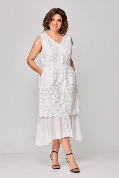 Платье ANASTASIA MAK 1194 молочный - фото 3