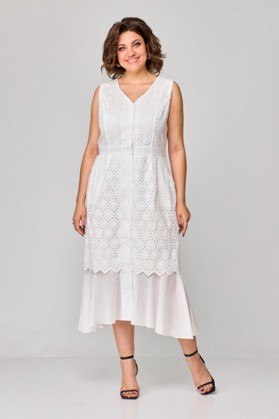 Платье ANASTASIA MAK 1194 молочный - фото 2