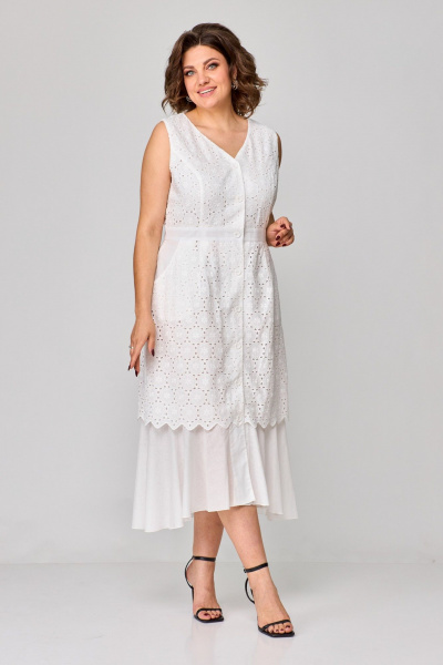 Платье ANASTASIA MAK 1194 молочный - фото 1