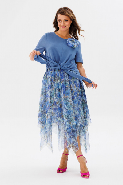 Платье Mubliz 161 голубой - фото 10