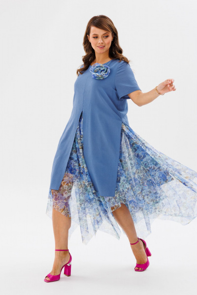 Платье Mubliz 161 голубой - фото 5