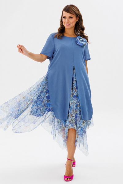 Платье Mubliz 161 голубой - фото 3