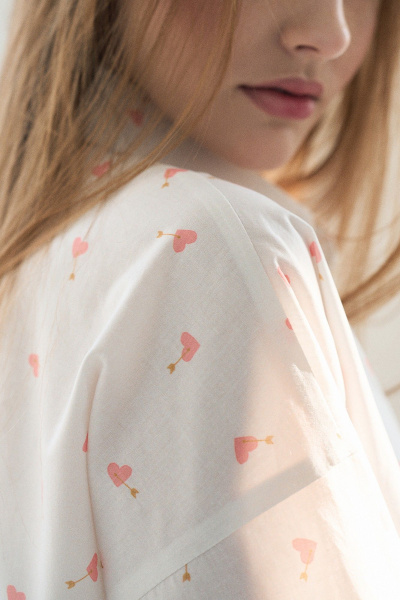 Круглогодичный домашний комплект рубашка и шорты из хлопка Art Ribbon G1031 - фото 7