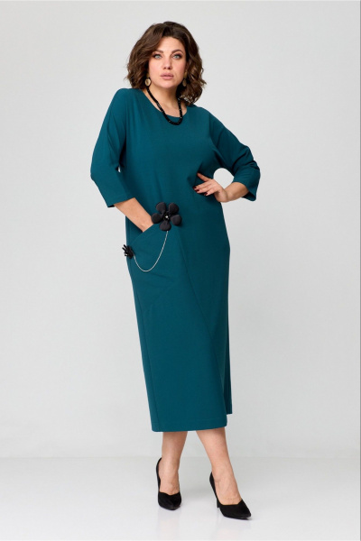 Платье Runella 1637 изумруд - фото 5