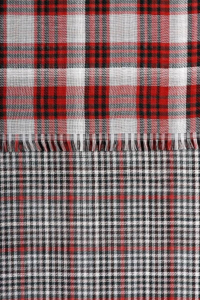 Шарф зимний шотландка красный серый 80x200 см для ежедневной носки TrendCorner 6-6-23-358 1744 - фото 2