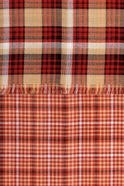 Шарф шотландка кэмел красный для зимних образов TrendCorner 6-6-23-358 1746 - фото 2