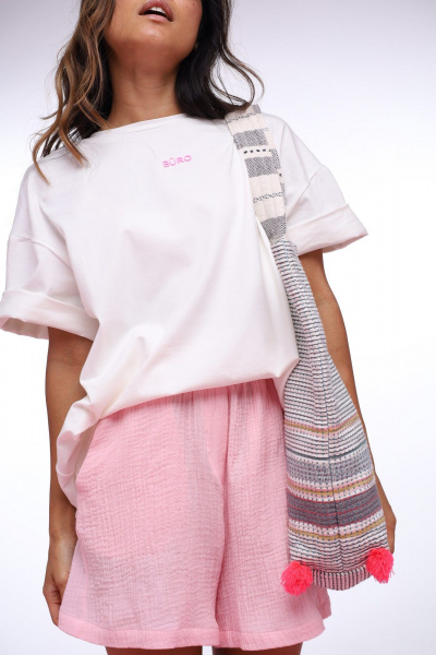 Розовые шорты из хлопка для летних прогулок BURO 1295 - фото 3