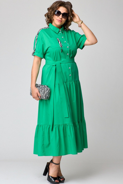 Платье EVA GRANT 7200 изумруд - фото 4