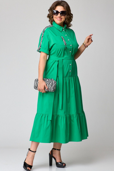 Платье EVA GRANT 7200 изумруд - фото 3