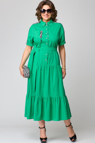 Платье EVA GRANT 7200 изумруд - фото 1