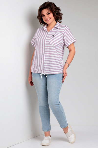 Блуза Таир-Гранд 62434 баклажан - фото 7