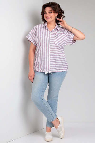 Блуза Таир-Гранд 62434 баклажан - фото 6