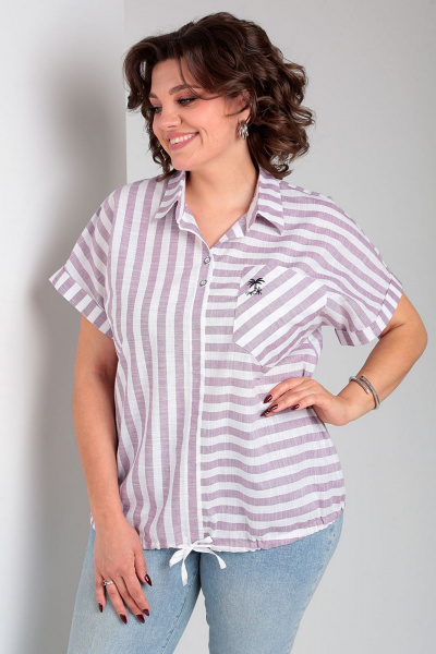 Блуза Таир-Гранд 62434 баклажан - фото 4